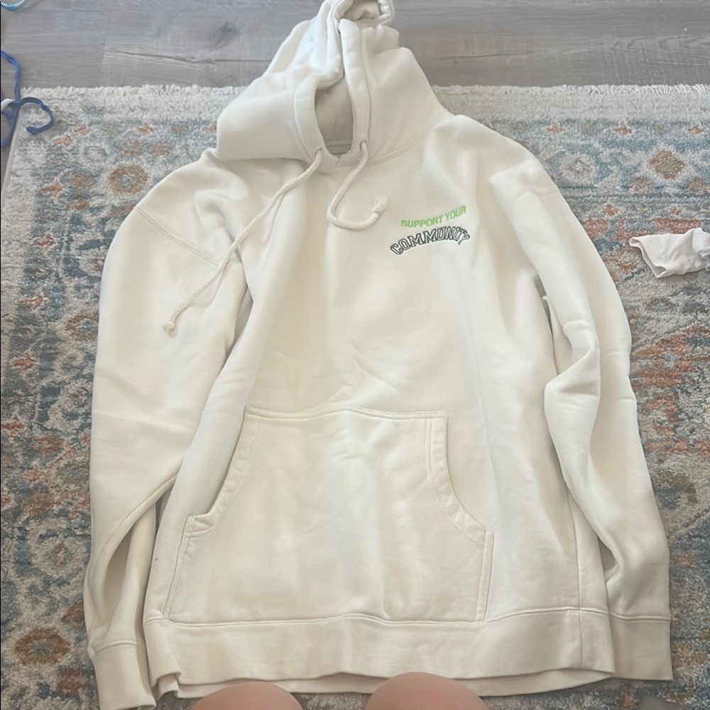 White Graphic Hoodie